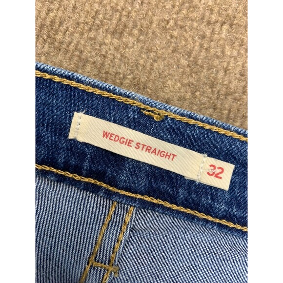 Levis Jeans Womens 32 Wedgie Straight Leg Button Fly High Rise Stretch Denim - Picture 8 of 11